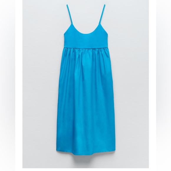 Zara DRESS WITH RIBBED TRIM - Picture 8 of 8